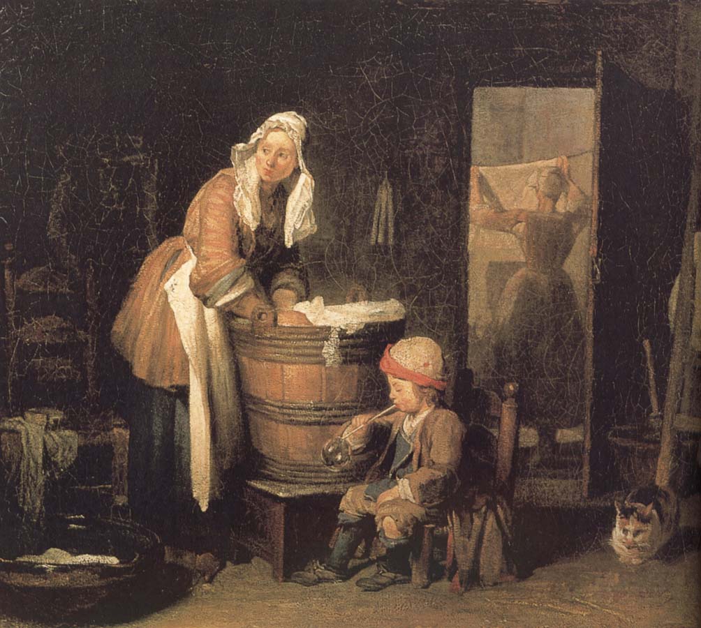 Women washing clothes